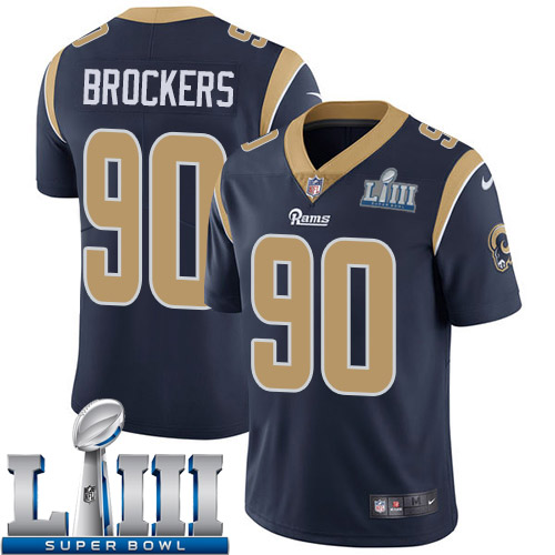 Men Los Angeles Rams #90 Brockers dark blue Nike Vapor Untouchable Limited 2019 Super Bowl LIII NFL Jerseys->los angeles rams->NFL Jersey